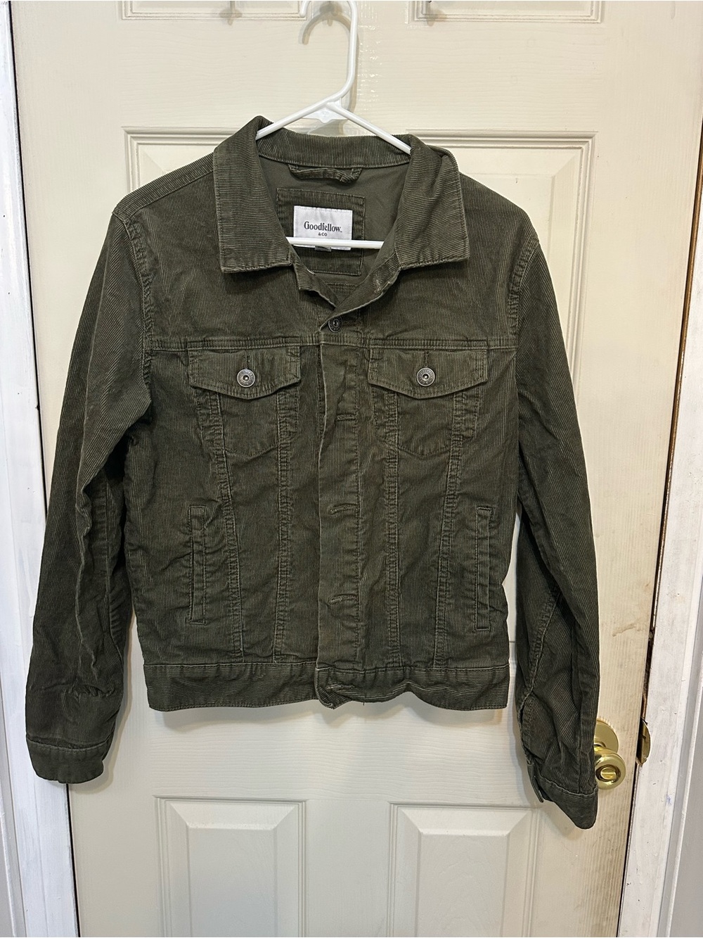 Goodfellow & Co Olive Corduroy Trucker Jacket